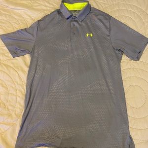 Grey/Green Under Armor Heat Gear Polo